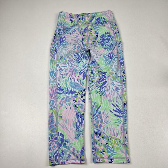 Lilly Pulitzer Luxletic Pants Womens Small Patterned Activewear Yoga Athletic - Picture 4 of 10